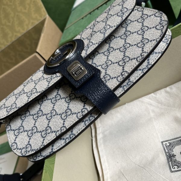 Replica Gucci Blondie Belt Bag GG Supreme Canvas Grey 718154 - Image 8