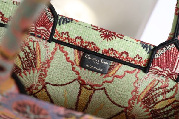 Replica Dior Book Tote: Large Powder Pink Jardin Magique Embroidery - Image 3