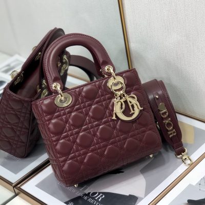 Replica Dior Lady Bag Cherry Red Patent Calfskin M0565Owcb_M323
