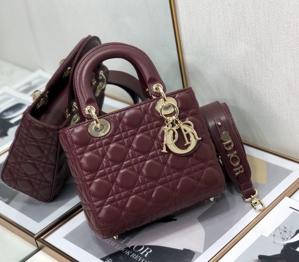 Replica Dior Lady Bag Cherry Red Patent Calfskin M0565Owcb_M323