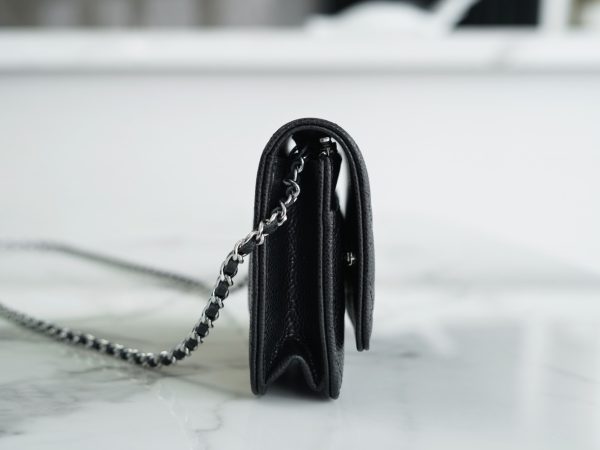 Chanel Replica Wallet on Chain in Black - Image 9