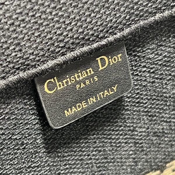 Replica Dior Book Tote – Black & White Cornely Embroidery - Image 9