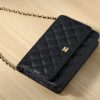 Best Replicas Bags - Chanel Replica WOC Black with Gold Chain Bag Shop For Best Louis Vuitton LV Replica Bags With Cheap Price