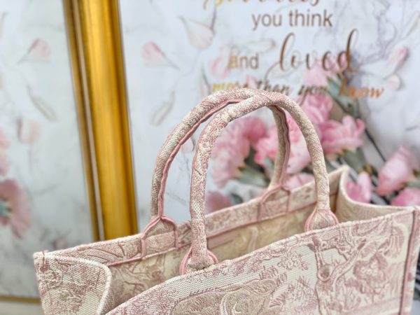 Replica Dior Book Tote Pink Toile De Jouy Embroidery M1286Ztdt_M956 - Image 6