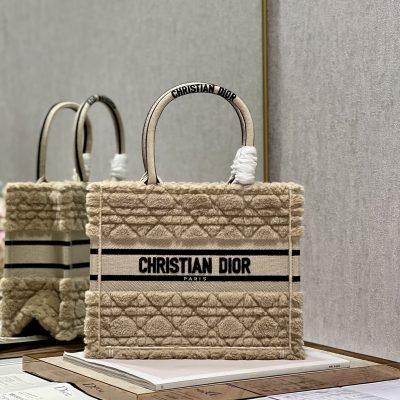 Replica Dior Book Tote Small Beige Shearling Bag M1265Zmbu_M918
