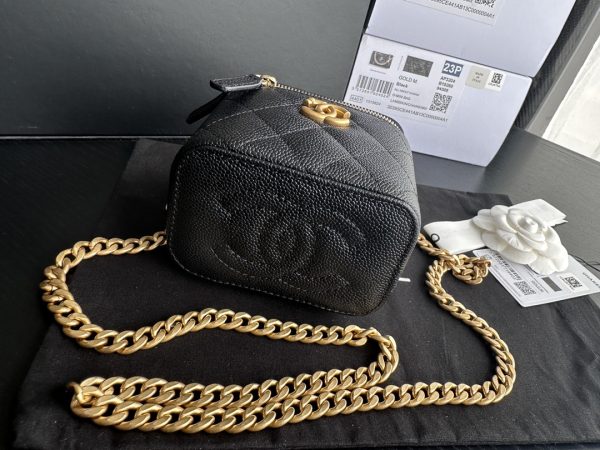 Replica Chanel Black Calfskin Clutch w/ Gold Chain Ap3203 - Image 7