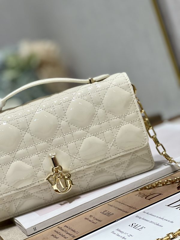 Replica Dior Miss Mini Bag - White Patent Cannage Calfskin - Image 7