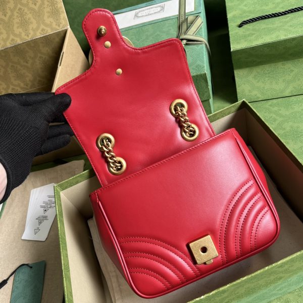Replica Gucci Marmont GG Red Crossbody Bag 739682 - Image 5