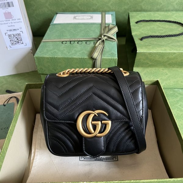 Replica Gucci Marmont GG Black 739682 Handbag