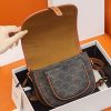 Best Replicas Bags - Celine Medium Triomphe Canvas & Calfskin Replica Folco Bag Shop For Best Louis Vuitton LV Replica Bags With Cheap Price