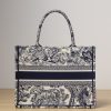Best Replicas Bags - Replica Dior Medium Book Tote Blue Toile Jouy Embroidery M1295Ztdt_M808 Shop For Best Louis Vuitton LV Replica Bags With Cheap Price