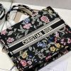 Best Replicas Bags - Dior Book Tote Replica Black Multicolor Petites Fleurs Embroidery Shop For Best Louis Vuitton LV Replica Bags With Cheap Price