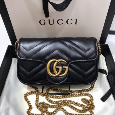 Replica Gucci GG Marmont Mini Bag in Black - Timeless Elegance