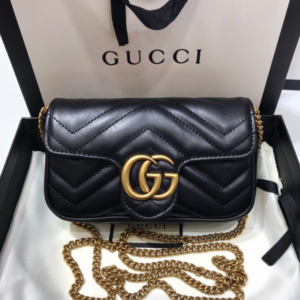 Replica Gucci GG Marmont Mini Bag in Black - Timeless Elegance