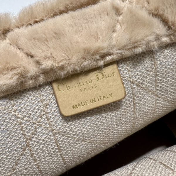 Replica Dior Book Tote Large Beige Cannage Shearling Bag - Image 2