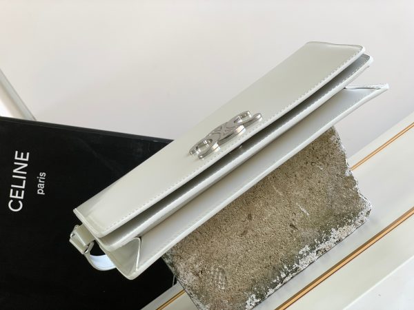 White Celine Triomphe Trapeze Calfskin Replica Bag - Image 9