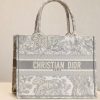 Best Replicas Bags - Replica Dior Book Tote: Gray Toile De Jouy Embroidery Bag Shop For Best Louis Vuitton LV Replica Bags With Cheap Price