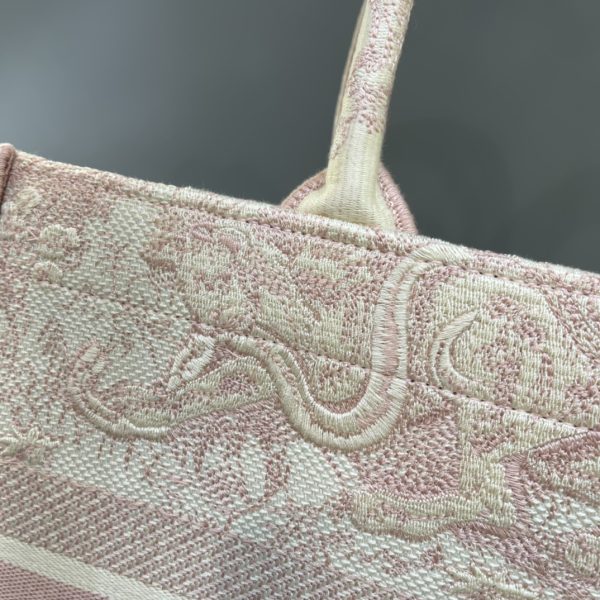 Replica Dior Pink Book Tote w/ Toile De Jouy Embroidery M1296Ztdt_M956 - Image 2
