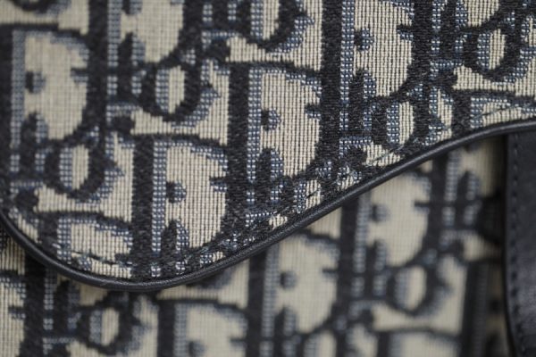 Replica Dior Saddle Pouch in Blue Oblique Jacquard - Image 2