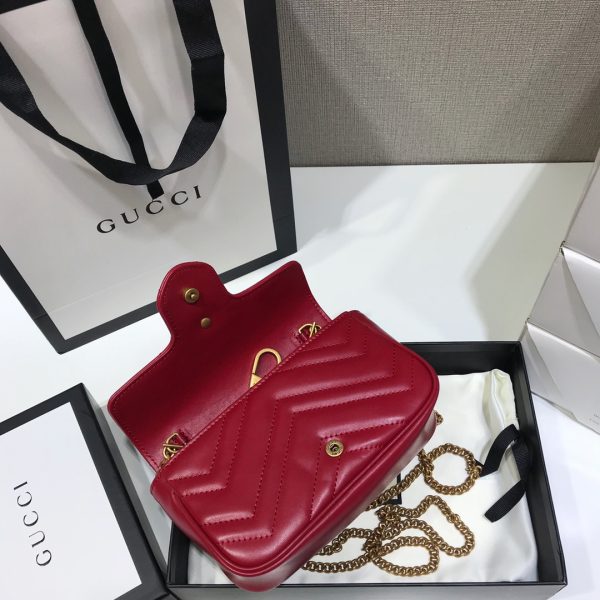Replica Gucci GG Marmont Super Mini Red Bag 476433 - Image 7