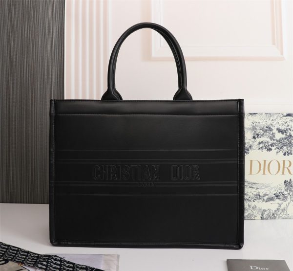 Replica Dior Book Tote: White Multicolor Fleurs Embroidery