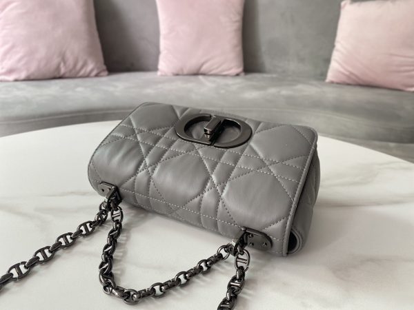 Replica Dior Small Caro Bag in Black Grained Calfskin - Image 3