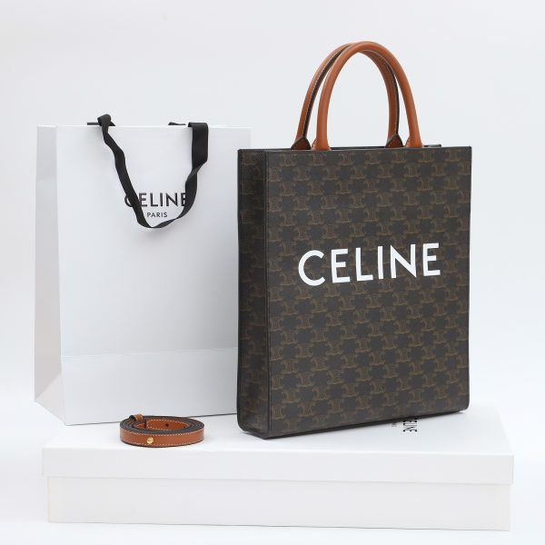 Replica Celine Vertical Cabas Small Triomphe Canvas Tote - Image 9