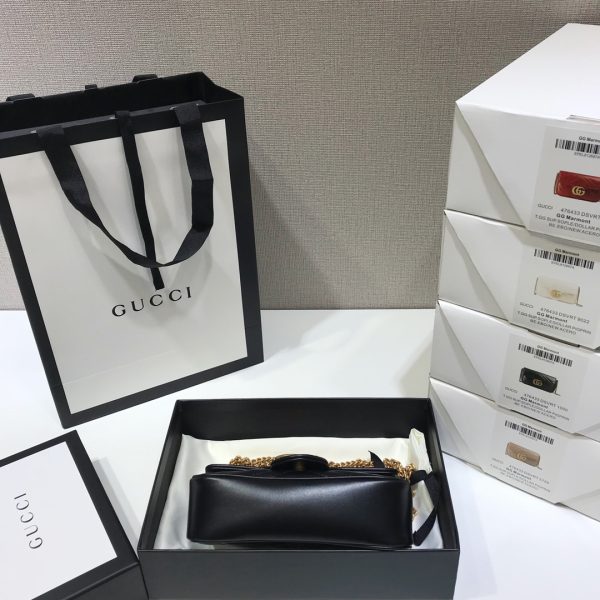 Replica Gucci GG Marmont Mini Bag in Black - Timeless Elegance - Image 6