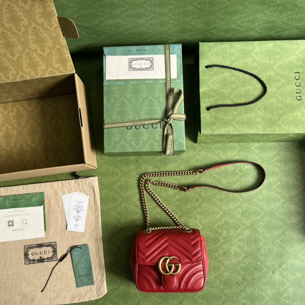 Replica Gucci Marmont GG Red Crossbody Bag 739682 - Image 2