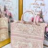 Best Replicas Bags - Replica Dior Book Tote Pink Toile De Jouy Embroidery M1286Ztdt_M956 Shop For Best Louis Vuitton LV Replica Bags With Cheap Price