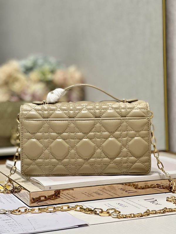 Dior Miss Mini Replica Bag in Apricot Lambskin Cannage - Image 6