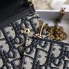 Best Replicas Bags - Dior Saddle Wallet with Chain - Blue Oblique Jacquard Shop For Best Louis Vuitton LV Replica Bags With Cheap Price