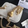 Best Replicas Bags - White Replica Chanel Clutch with Chain & Gold-Tone Metal Shop For Best Louis Vuitton LV Replica Bags With Cheap Price