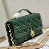 Best Replicas Bags - Replica Dior Miss Mini Bag in Rose Pine Green Patent Shop For Best Louis Vuitton LV Replica Bags With Cheap Price