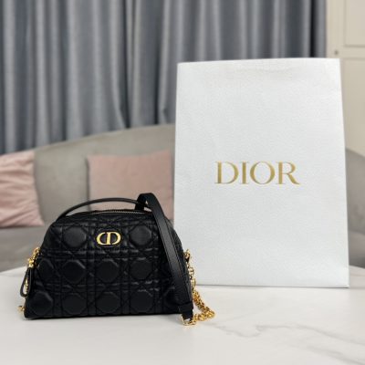 Replica Dior Caro Mini Bag in Black, Style S5163Uwhc_M900