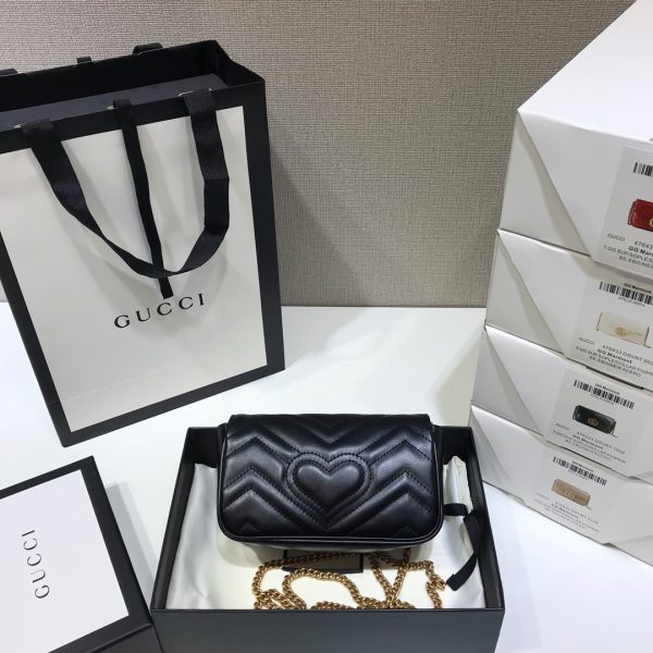 Replica Gucci GG Marmont Mini Bag in Black - Timeless Elegance - Image 8