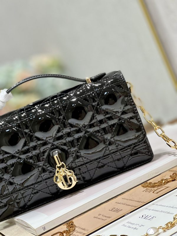 Replica Dior Miss Mini Bag - Black Patent Cannage Calfskin - Image 5