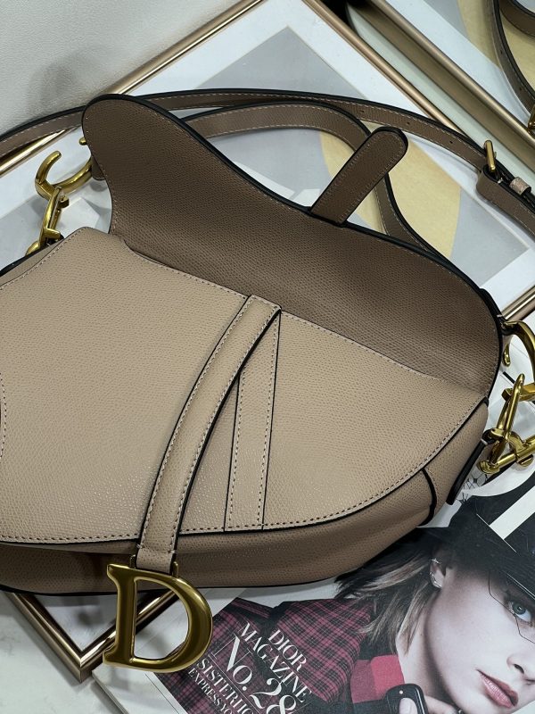 Replica Dior Saddle Bag in Sand Pink Calfskin - M0455Cbaa_M84P - Image 4