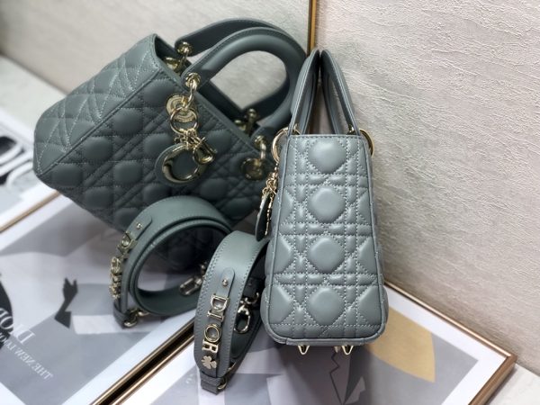 Replica Dior Lady Bag - Blue Patent Cannage Calfskin - Image 4