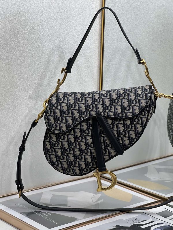 Replica Dior Saddle Bag Blue Oblique Embroidery M0446Criw M928 - Image 8