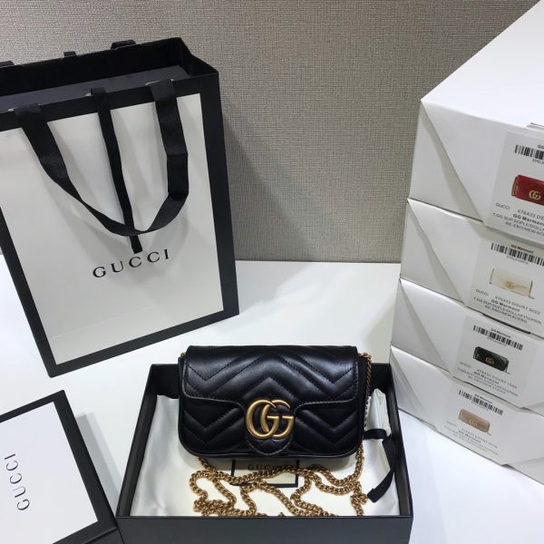 Replica Gucci GG Marmont Mini Bag in Black - Timeless Elegance - Image 2