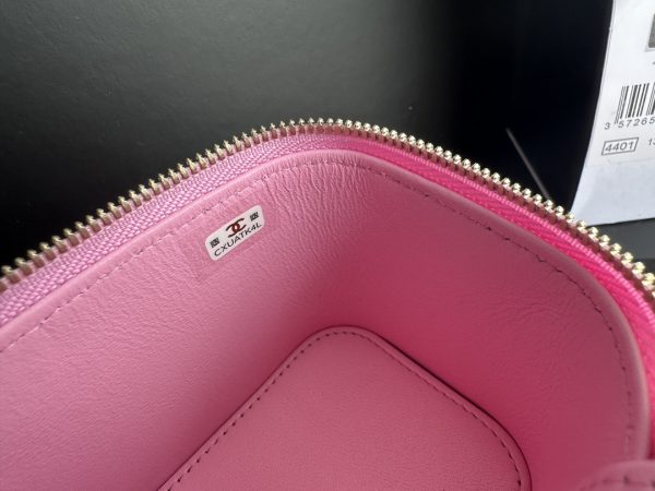 Replica Chanel Pink Calfskin Clutch with Chain & Gold Accents AP3203 - Image 3