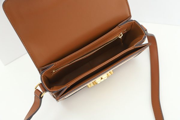 Celine Teen Triomphe Replica Bag - Textile & Calfskin - Image 4