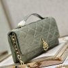 Best Replicas Bags - Dior Miss Mini Bag Replica in Rock Gray Patent Calfskin Shop For Best Louis Vuitton LV Replica Bags With Cheap Price