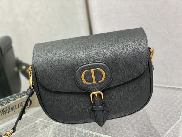 Replica Dior Bobby Bag Black Box Calfskin, Blue Oblique Strap M9320Umob - Image 7