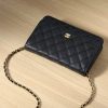 Best Replicas Bags - Chanel Replica WOC Black with Gold Chain Bag Shop For Best Louis Vuitton LV Replica Bags With Cheap Price