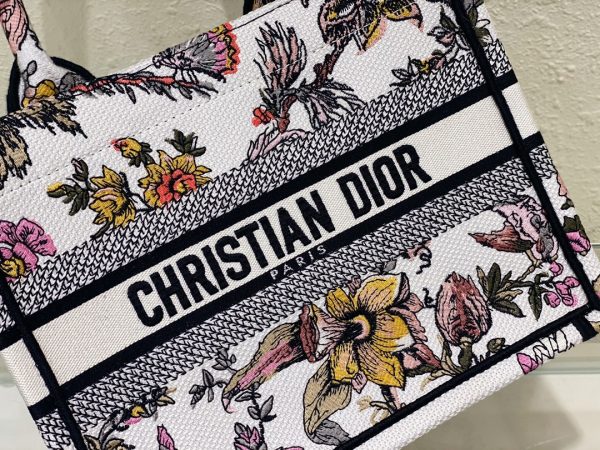 Dior Book Tote Replica - White Jardin Botanique Embroidery - Image 6