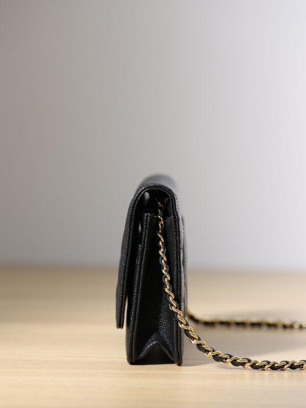 Chanel Replica WOC Black with Gold Chain Bag - Image 2