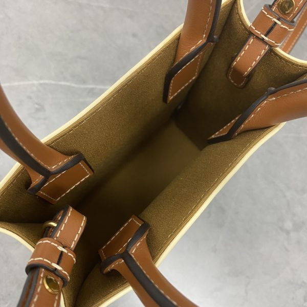 Replica Celine Triomphe Mini Tote in White - Image 4