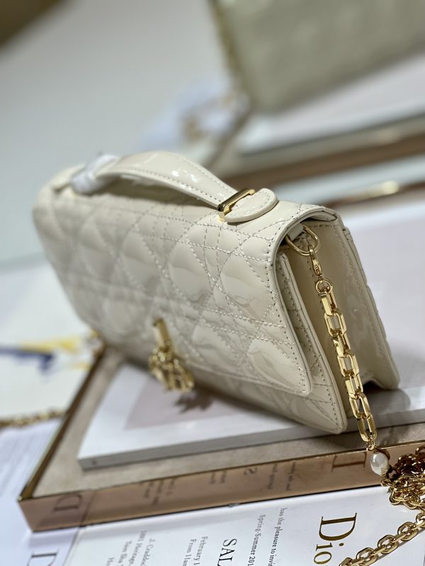 Replica Dior Miss Mini Bag - White Patent Cannage Calfskin - Image 8